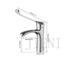 GobekUsa Brass Long Handle Basin Faucet Mixer Tap Deck Mount Chrome Polished