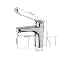 GobekUsa Brass Long Handle Basin Faucet Mixer Tap Deck Mount Chrome Polished