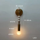 GobekUsa Brass Marble Ball Wall Sconce LED Dimmable Classic Home Decoration