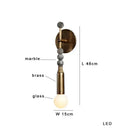 GobekUsa Brass Marble Ball Wall Sconce LED Dimmable Classic Home Decoration