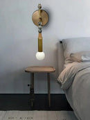 GobekUsa Brass Marble Ball Wall Sconce LED Dimmable Classic Home Decoration