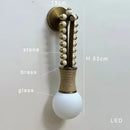 GobekUsa Brass Marble Ball Wall Sconce LED Dimmable Classic Home Decoration