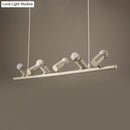 GobekUsa Retro Metal Island Lamp - Black Hanging Light with Bare Bulb Design, 6/10 Heads for Dining Room in White/Black