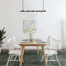 GobekUsa Retro Metal Island Lamp - Black Hanging Light with Bare Bulb Design, 6/10 Heads for Dining Room in White/Black