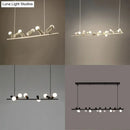 GobekUsa Retro Metal Island Lamp - Black Hanging Light with Bare Bulb Design, 6/10 Heads for Dining Room in White/Black