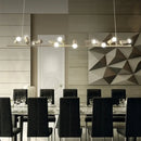 GobekUsa Retro Metal Island Lamp - Black Hanging Light with Bare Bulb Design, 6/10 Heads for Dining Room in White/Black
