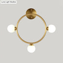 GobekUsa Modern Brass Metal Wall Sconce with 3 LED Lights for Bedside