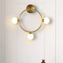 GobekUsa Modern Brass Metal Wall Sconce with 3 LED Lights for Bedside