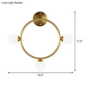 GobekUsa Modern Brass Metal Wall Sconce with 3 LED Lights for Bedside