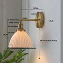 GobekUsa LED Wall Lamp Sconce Up Down Rotate Pull Chain Switch Modern Stair Light Fixtures