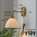 GobekUsa LED Wall Lamp Sconce Up Down Rotate Pull Chain Switch Modern Stair Light Fixtures