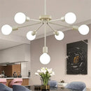 GobekUsa 8-Head Nordic Ceiling Chandelier in Black White Gold for Modern Home Decor