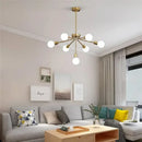 GobekUsa 8-Head Nordic Ceiling Chandelier in Black White Gold for Modern Home Decor