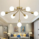 GobekUsa 8-Head Nordic Ceiling Chandelier in Black White Gold for Modern Home Decor