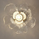 GobekUsa Copper Canopy LED Ceiling Lamp Modern Nordic Flower Acrylic Light Fixtures