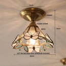 GobekUsa Copper Canopy LED Ceiling Lamp Modern Nordic Flower Acrylic Light Fixtures