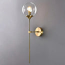 GobekUsa Modern Glass Wall Mount Lamp: Sleek Brass Sconce Light with Pencil Arm