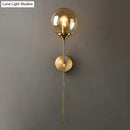 GobekUsa Modern Glass Wall Mount Lamp: Sleek Brass Sconce Light with Pencil Arm