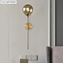 GobekUsa Modern Glass Wall Mount Lamp: Sleek Brass Sconce Light with Pencil Arm