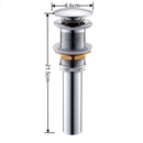 Modern brass pop up drain for bathroom sink four finishes by Decorbites