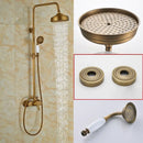 GobekUsa Brass Rainfall Shower Faucet Set with Handshower