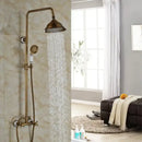 GobekUsa Brass Rainfall Shower Faucet Set with Handshower