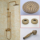 GobekUsa Brass Rainfall Shower Faucet Set with Handshower