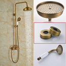 GobekUsa Brass Rainfall Shower Faucet Set with Handshower