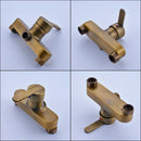 GobekUsa Brass Rainfall Shower Faucet Set with Handshower