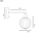 GobekUsa Glass Ball Wall Sconce Modern Wandlamp Stair Light for Bedroom Bathroom Mirror