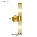 GobekUsa Modern Brass Wall Sconce with Crystal Cylinder Shade - Ideal for Hallways and Wall Mount Lighting