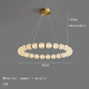 GobekUsa Brass Round LED Pendant Lights Adjustable Wire Copper Aluminium Lamps