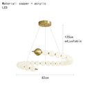 GobekUsa Brass Round LED Pendant Lights Adjustable Wire Copper Aluminium Lamps