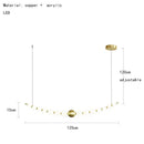 GobekUsa Brass Round LED Pendant Lights Adjustable Wire Copper Aluminium Lamps