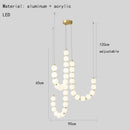 GobekUsa Brass Round LED Pendant Lights Adjustable Wire Copper Aluminium Lamps