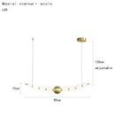 GobekUsa Brass Round LED Pendant Lights Adjustable Wire Copper Aluminium Lamps