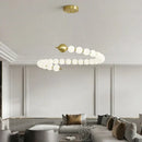 GobekUsa Brass Round LED Pendant Lights Adjustable Wire Copper Aluminium Lamps