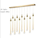 GobekUsa 3W Round Stairs LED Chandelier: K9 Crystal, Metal Fixture, DIY Lamp for Villa