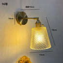 GobekUsa Clear Glass LED Wall Sconce | Modern Copper Bathroom Mirror Stair Light