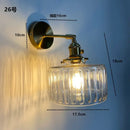 GobekUsa Clear Glass LED Wall Sconce | Modern Copper Bathroom Mirror Stair Light
