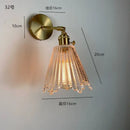 GobekUsa Clear Glass LED Wall Sconce | Modern Copper Bathroom Mirror Stair Light