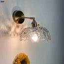 GobekUsa Clear Glass LED Wall Sconce | Modern Copper Bathroom Mirror Stair Light