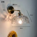 GobekUsa Clear Glass LED Wall Sconce | Modern Copper Bathroom Mirror Stair Light