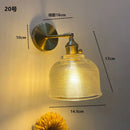 GobekUsa Clear Glass LED Wall Sconce | Modern Copper Bathroom Mirror Stair Light
