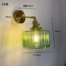 GobekUsa Clear Glass LED Wall Sconce | Modern Copper Bathroom Mirror Stair Light