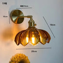 GobekUsa Clear Glass LED Wall Sconce | Modern Copper Bathroom Mirror Stair Light
