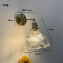 GobekUsa Clear Glass LED Wall Sconce | Modern Copper Bathroom Mirror Stair Light