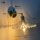 GobekUsa Clear Glass LED Wall Sconce | Modern Copper Bathroom Mirror Stair Light