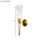 GobekUsa Modern Black/Brass Torch Sconce with Clear Crystal Accent - Elegant 1-Light Wall Lamp