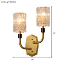 GobekUsa Modern Brass Sconce Light with Clear Glass Shade - Wall Mounted 1/2-Light for Living Room